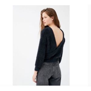 UO Elsa Fuzzy Surplice-back Sweater-SM & Lrg -NWOT